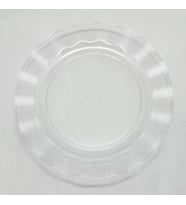 Şeffaf Lüks Plastik Mika Yuvarlak Tabak 22 Cm 6 Adet