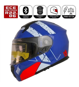 M966 V2 SY76 Motosiklet Kaskı Güneş Vizörlü Çene Açılır Motorcu Kask