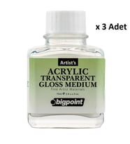 Bigpoint Şeffaf Parlak Medyum 75 ml (Akrilik Boya) x 3 Adet