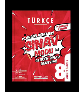 Pruva Akademi 8. Sınıf Sınav Modu Türkçe Branş Denemesi
