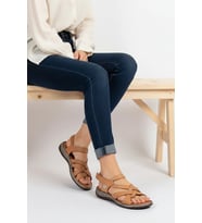 Mammamia D26ys-2415 Kadın Hakiki Deri Günlük Comfort Sandalet (Taba)