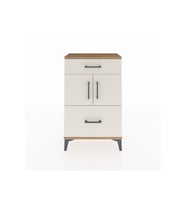 Arges Komodin Tek Raflı 2 Çekmeceli 2 Kapaklı 60x30x96 Çam-Aytaşı