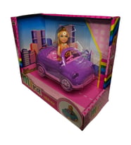 Galtoys Mira Bebekli Mini Car GLT-E406,Evcil Hayvanı ile Arabalı Oyuncak Bebek MOR
