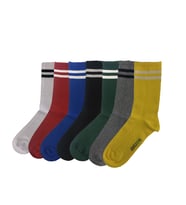 Unisex 7'li Renkli Uzun Tenis Çorabı