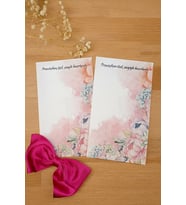 10 Adet Kesikli Toka Kartı - Kalın Kuşe (5982) Bandana Kartı - 9x14cm - Prenses Çiçekli - TOKA YOKTU