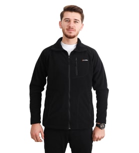 Erkek Siyah Polar - Reglan Kol - Zenobya