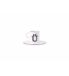 Porland Harf (Ü) Tabaklı Kahve Fincanı 85 Cc 04A+P021913 (Beyaz)