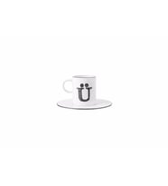 Porland Harf (Ü) Tabaklı Kahve Fincanı 85 Cc 04A+P021913 (Beyaz)
