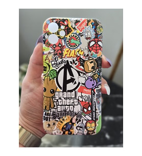 Iphone 11 Uyumlu Baskılı Şeffaf Telefon Kılıfı