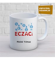 Kişiye Özel İsim Yazılabilir Eczacı Kupa Bardak