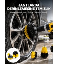 Derinlemesine Temizlik İçin Dayanıklı Kıllı Matkap Fırçası Başlığı