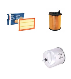 Bosch Filtre Bakım Seti Peugeot Partner 1.6 HDI Dizel 2012-2017 Hava + Yağ f. + Yakıt Filtre Bosch