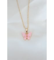 Gold Kaplama Pembe Sedefli Kolye TJ-BKO6440