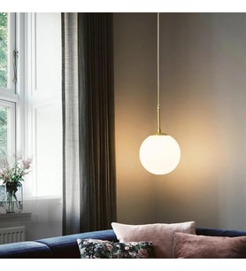 Rsylight Rustik Dekoratif Metal Modern Eskitme Kaplama Opal Camlı Tekli  Avize