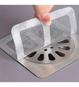 Lexroo Tek Kullanımlık Banyo Gideri Süzgeci ve Yapışkanlı Mutfak Evye Çöp Ayırıcı Seti