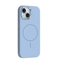 Coverzone iPhone 14 ile uyumlu K?l?f MagSafe ile uyumlu Magnetic Wireless ?arj �zellikli Metal Kamera Koruma �er�eveli Z-Edi Silikon Kapak iPhone 14 i�in k?l?f - A�?k Mavi