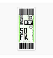 SOFIA Bulgaristan Ucak Sticker Biniş Kartı Sticker Etiket 17CM