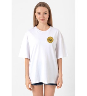 He Man Grayskull Brewing Co Logo Beyaz Kadın Oversize Tshirt