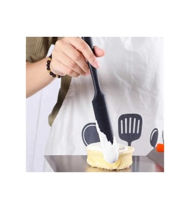 Isıya Dayanıklı Silikon Pasta Spatulası Siyah