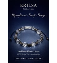 Sertifikalı Hiperglisemi Şeker Enerji ve Denge Bilekliği – Herkimer Elması (Herkimer Diamond) Taşı (Çok Renkli)