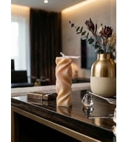 Mumelia Candles Sonsuz Döngü - Doğal Soya Dekoratif Mum - Krem