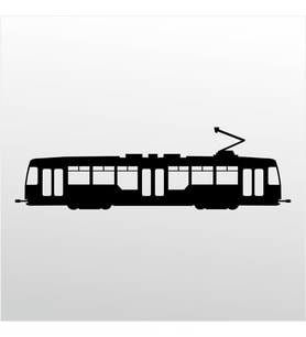 Folyo Sticker Tramvay 60cm Uzunluk (Karışık)