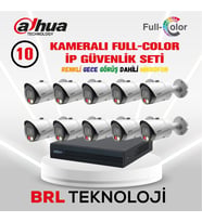 Dahua 10 Kameralı Full Color İp Güvenlik Kamera Seti
