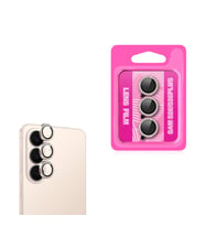 Galaxy S26 Kamera Lens Koruyucu CL-06 Renkli Taşlı Pembe-Gold