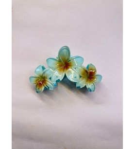 1 adet 3lü Turkuaz Renk 12 cm Lotus Çiçeği Toka