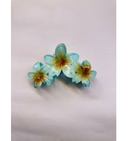1 adet 3lü Turkuaz Renk 12 cm Lotus Çiçeği Toka