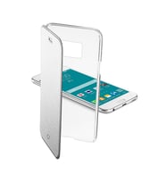 Cellular Line Galaxy S6 ile Uyumlu Clear Book Kılıf Gümüş CLEARBOOKGALS6S