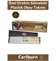 Premium Antibakteriyel Kir Tutmayan Çizilmeye Dayanıklı Silinebilir Gold Plastik Kahveci Okey Takımı