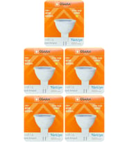 (5 Adet) Osaka 5W (40W) Sarı Işık (3000K) GU5.3 Duylu (İğne Bacak) Led Çanak Ampul