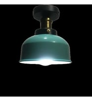 MYLİGHTS  RETRO RUSTİK  TURKUAZ   PLOFONBYER TAVAN AVİZE (Siyah)