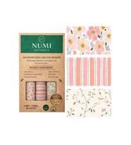 NUMI Naturals Balmumu Gıda Saklama Bezleri – Premium 3’lü Set (30×30 cm) - Spring Bloom Serisi