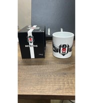 Lisanslı Taraftar Seramik Kupa Siyah Beyaz