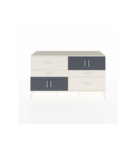 Hyperion Konsol 5 Raflı 3 Çekmeceli 3 Kapaklı 176x44x99 Aytaşı-Antrasit/Aytaşı
