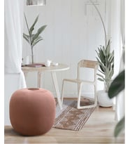 Koza Home Fluffy Örgü Puf Somon 8004 (Turuncu)