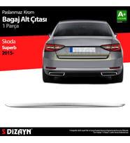 Skoda Superb Krom Bagaj Alt Çıtası 2015-2023