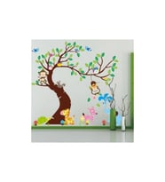 cosy home gift Çocuk Ve Bebek Odası Süsleme Asia Hayvanları Dekor Duvar Sticker Pvc 189 x 143 cm