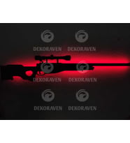 Awm Sniper Led Işıklı Tablo (Kırmızı)