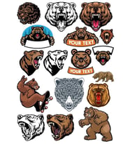 Ayı Sticker Set-17 13 Parça Telefon, Tablet, Defter, Laptop Sticker