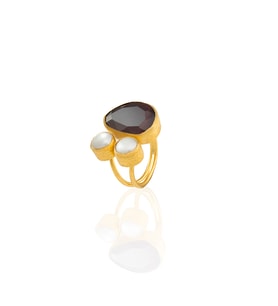 Kadir Jewellery 22 Ayar Altın Kaplama Kadın Zirkon Taşlı Yüzük-El İşçiliği Ve Özel Tasarım