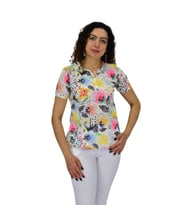 Kadın Kısa Kol Baskılı Bluz BGL-ST04687