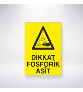 Dikkat Fosforik Asit 21x28 Arkası Yapışkanlı Levha