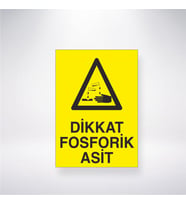 Dikkat Fosforik Asit 21x28 Arkası Yapışkanlı Levha