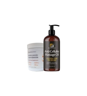 Anti-Cellulite Massage Oil 240 ml Masaj Yağı + Smarter Curcumin FatBurner Masaj Kremi 130 gr