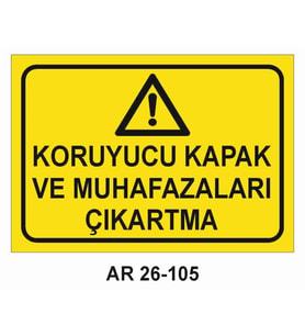 İŞ GÜVENLİĞİ UYARI LEVHASI 1 ADET PVC 21 X 29CM