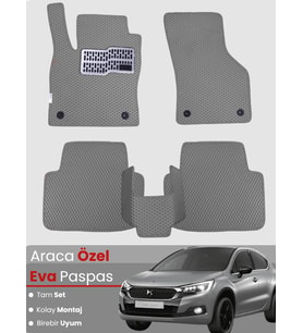 CİTROEN DS4 (2011-2018) Uyumlu EVA Paspas Tam Set–Araca Özel,Su Geçirmez,Kolay Montaj