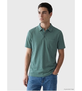 LCWAIKIKI Classic Mavi Polo Yaka Pike Erkek Tişört